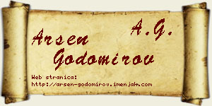 Arsen Godomirov vizit kartica
